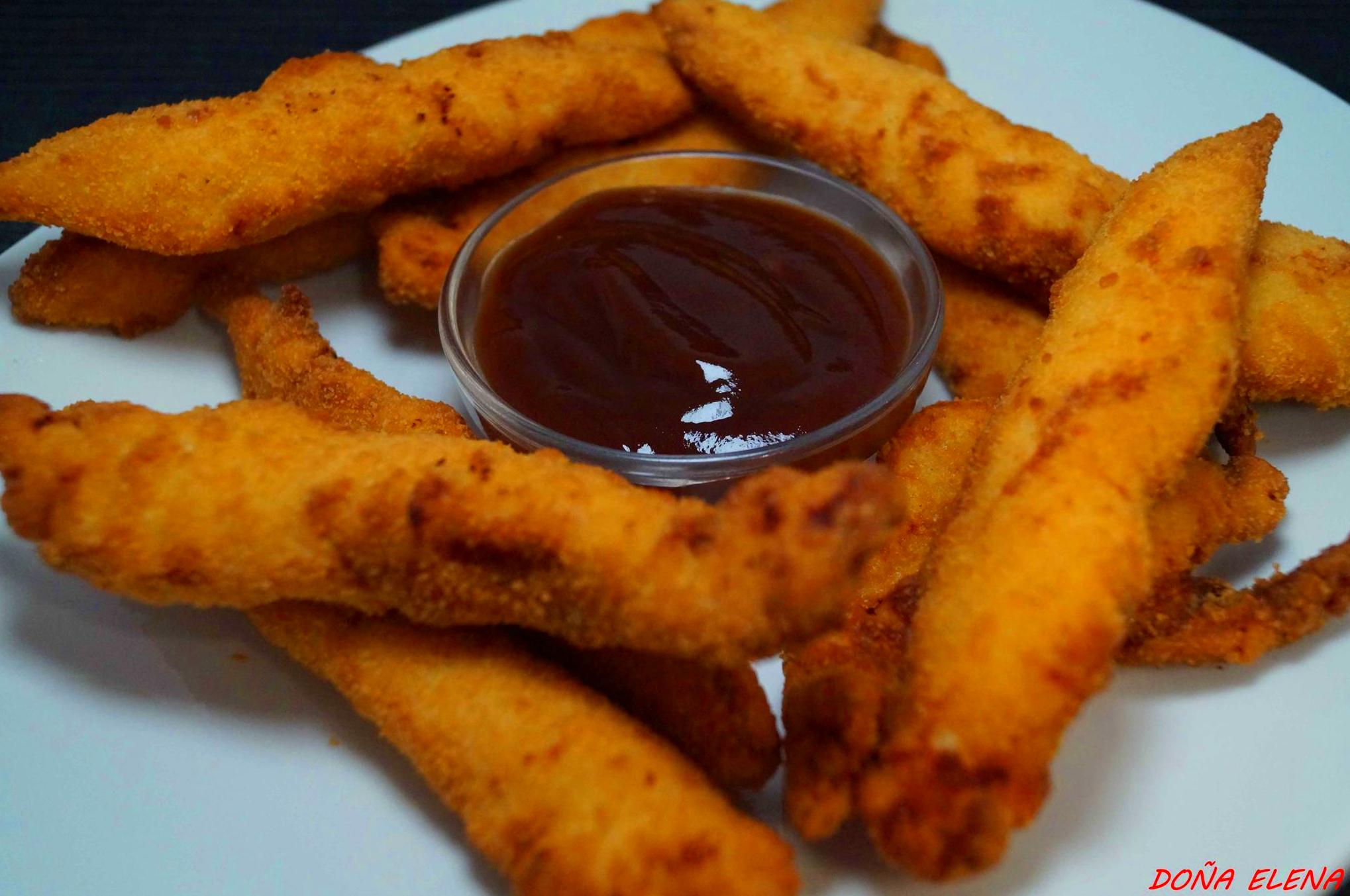 fingers de pollo en las tablas, restaurante Doña Elena fingers de pollo en las tablas, restaurante Doña Elena