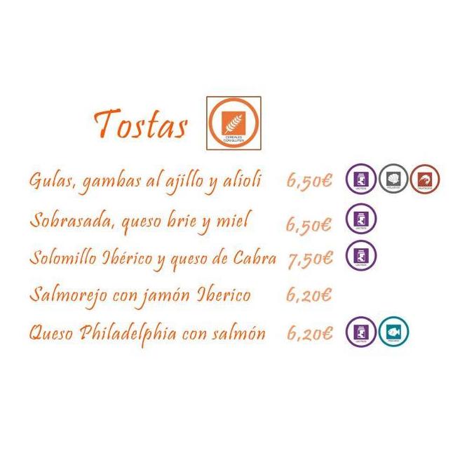 Tostas: Carta de Bar Restaurante Doña Elena Tostas: Carta de Bar Restaurante Doña Elena