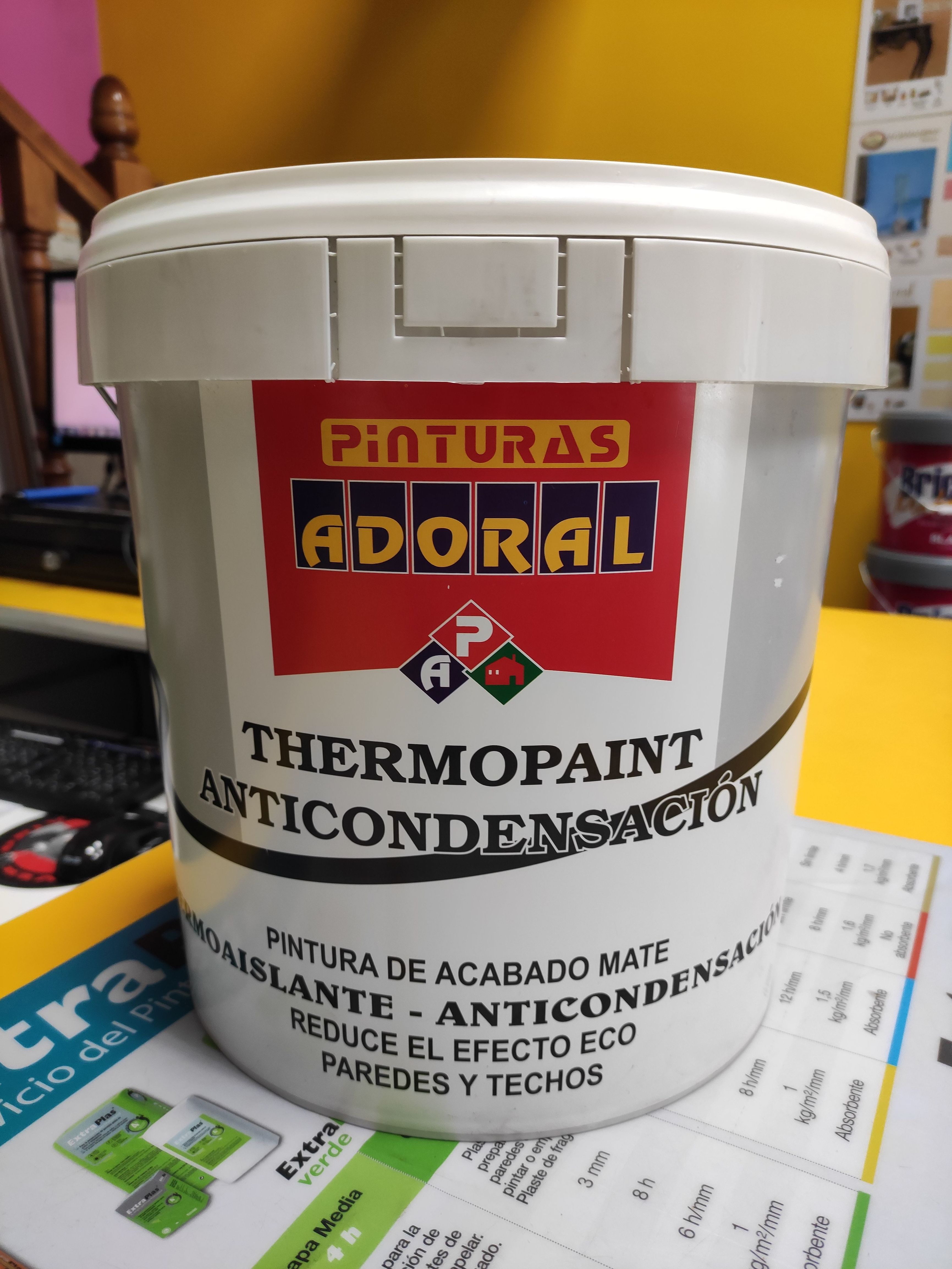 Pintura Anticondensación Thermopaint Blanco Mate - Aislante Antisonora -  Adoral