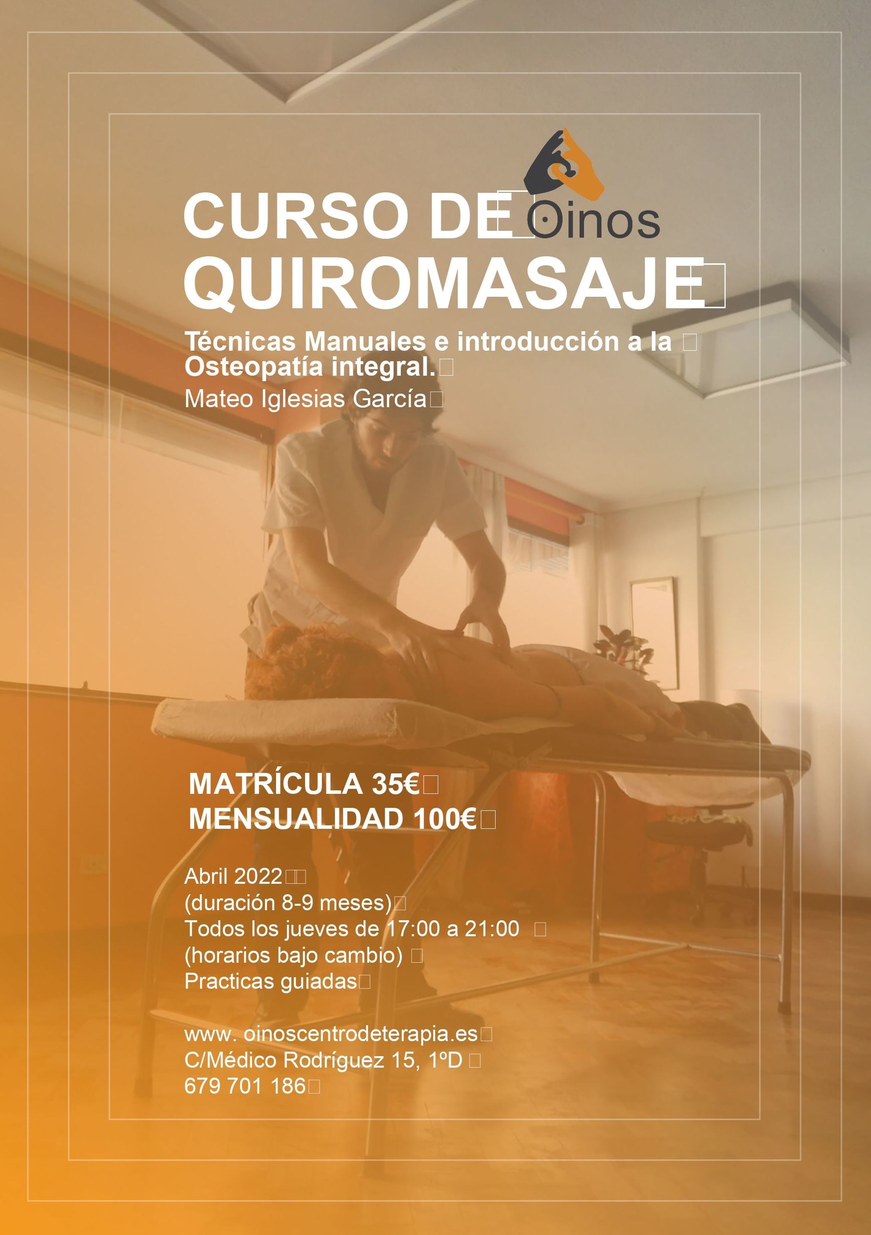 Foto 1 de Terapias manuales en A Coruña | Oinos Centro de Terapia