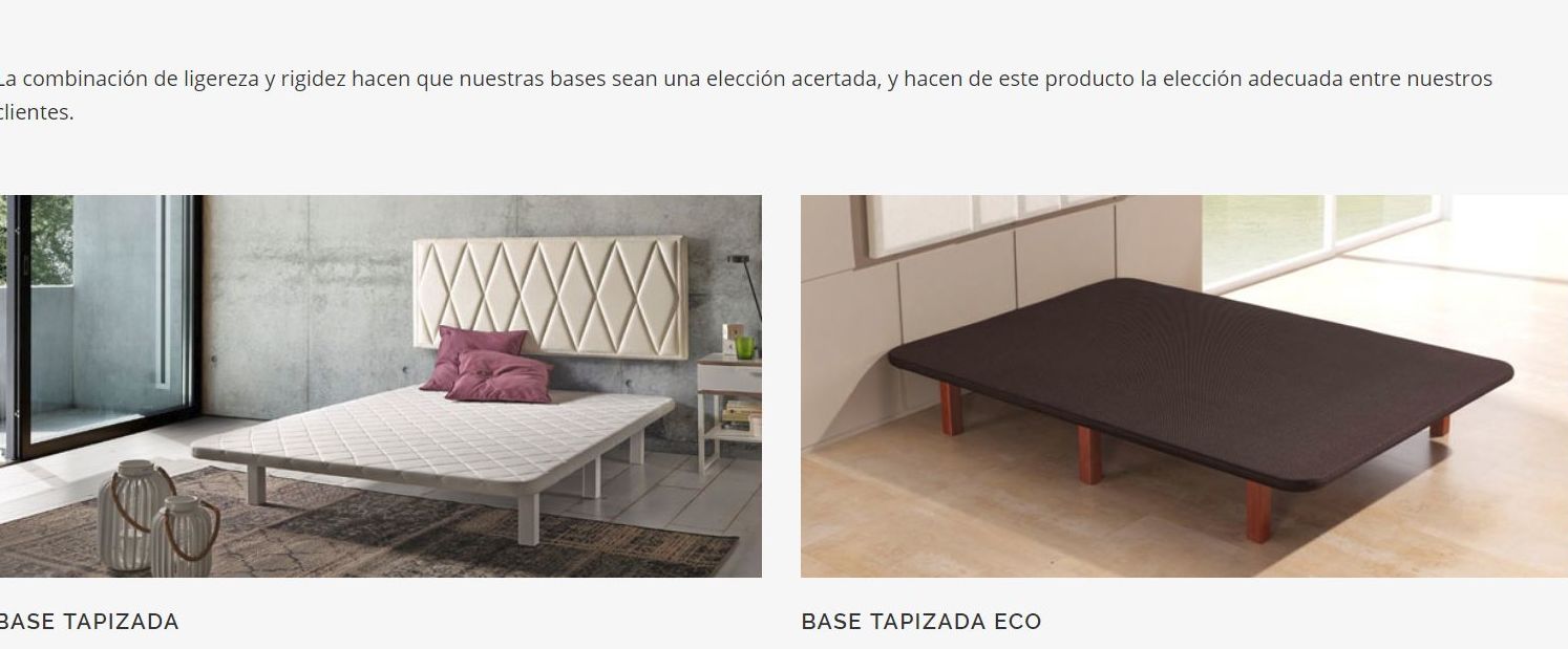 Bases tapizadas. Bases tapizadas.