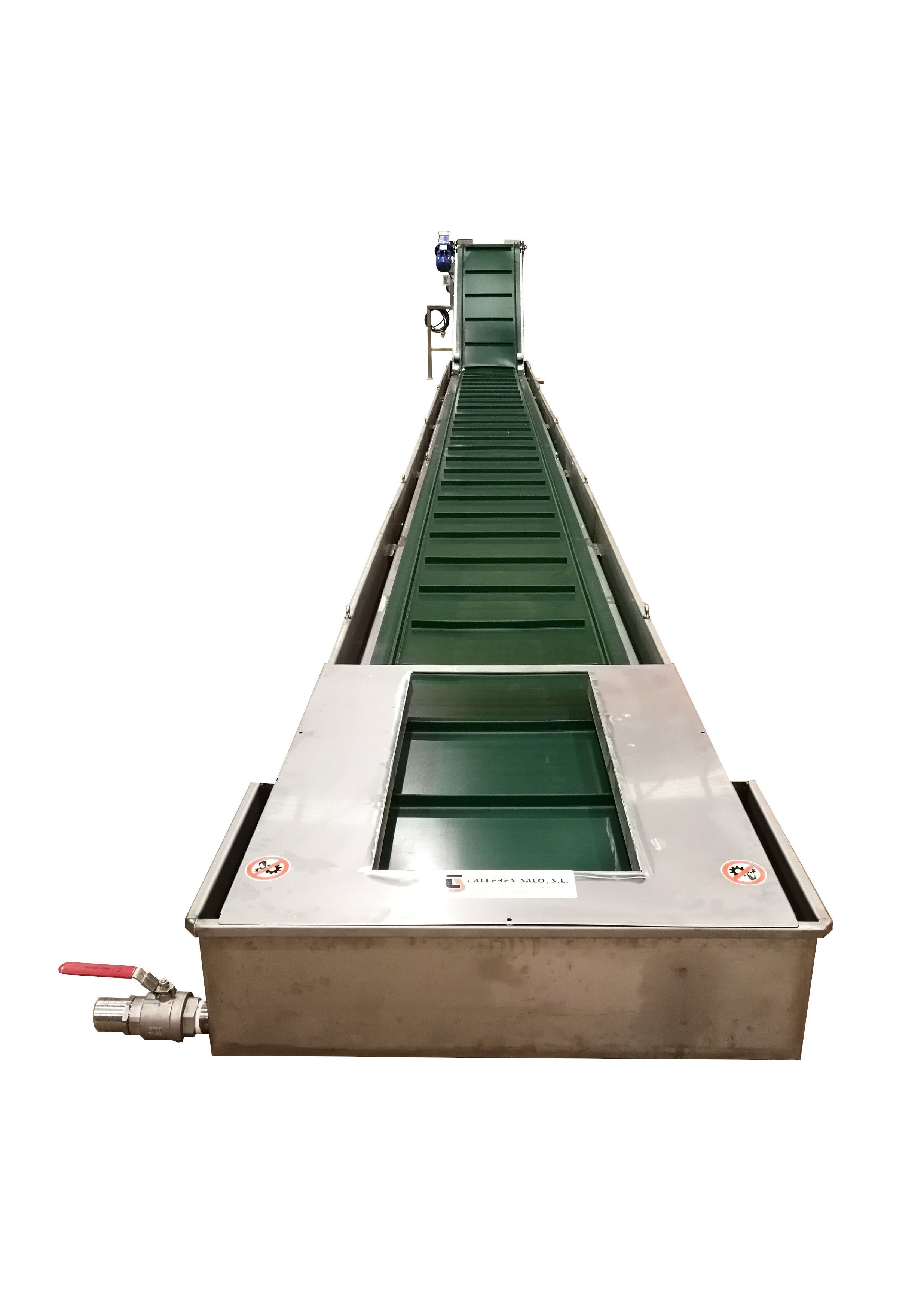 Cinta Transportadora Inox PVC inundada para enfriamiento Cinta Transportadora Inox PVC inundada para enfriamiento