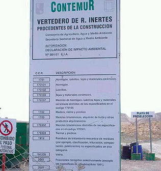 Gestión de residuos procedentes de la construcción en Molina de Segura