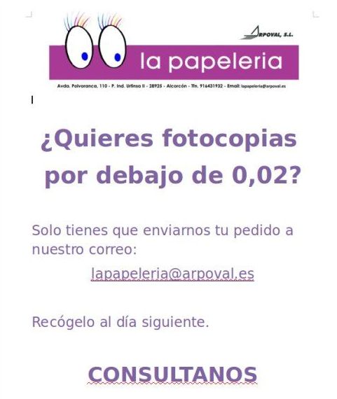 Fotocopias por debajo de 0.02 € Fotocopias por debajo de 0.02 €