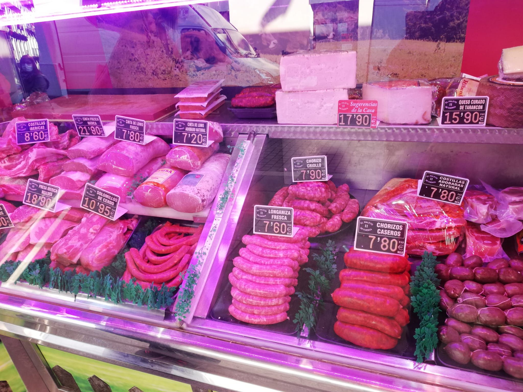 Gran variedad de carne en el centro de Madrid
