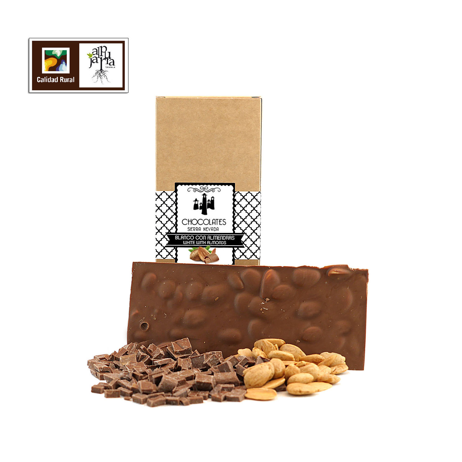 Tableta de chocolate artesano con leche y almendras: Nuestros productos de Chocolates Sierra Nevada