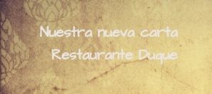 Carta restaurante: Carta de Restaurante Duque Carta restaurante: Carta de Restaurante Duque