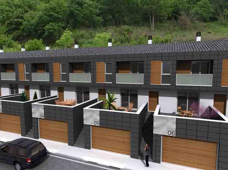 Construcción 8 viv. adosadas venta libre / Salmenta libreko 8 etxe elkarri atxikiak, Antzuola. Construcción 8 viv. adosadas venta libre / Salmenta libreko 8 etxe elkarri atxikiak, Antzuola.