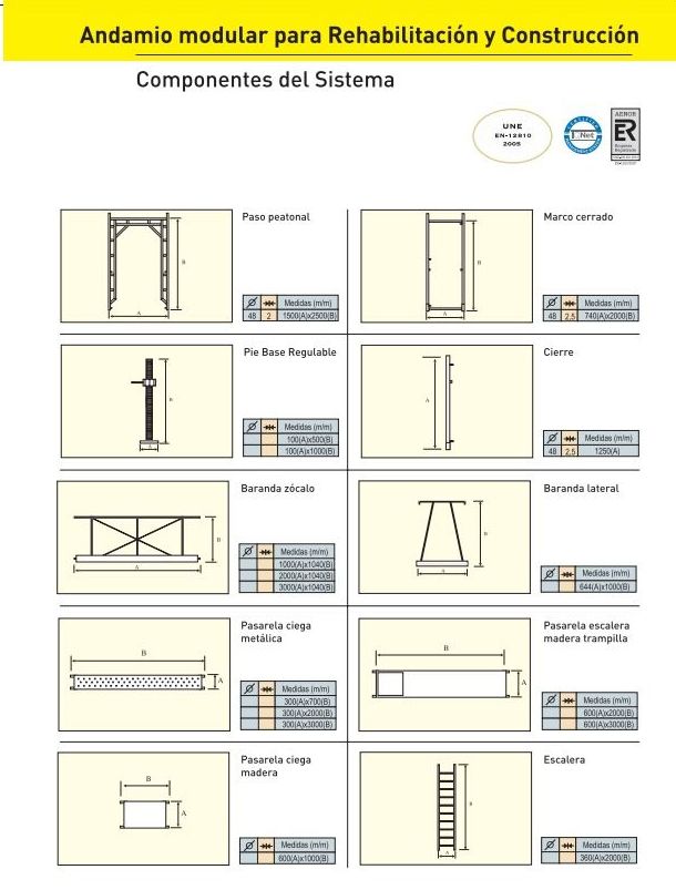 Andamios modulares: Productos y servicios de Andamios Insulares Andamios modulares: Productos y servicios de Andamios Insulares