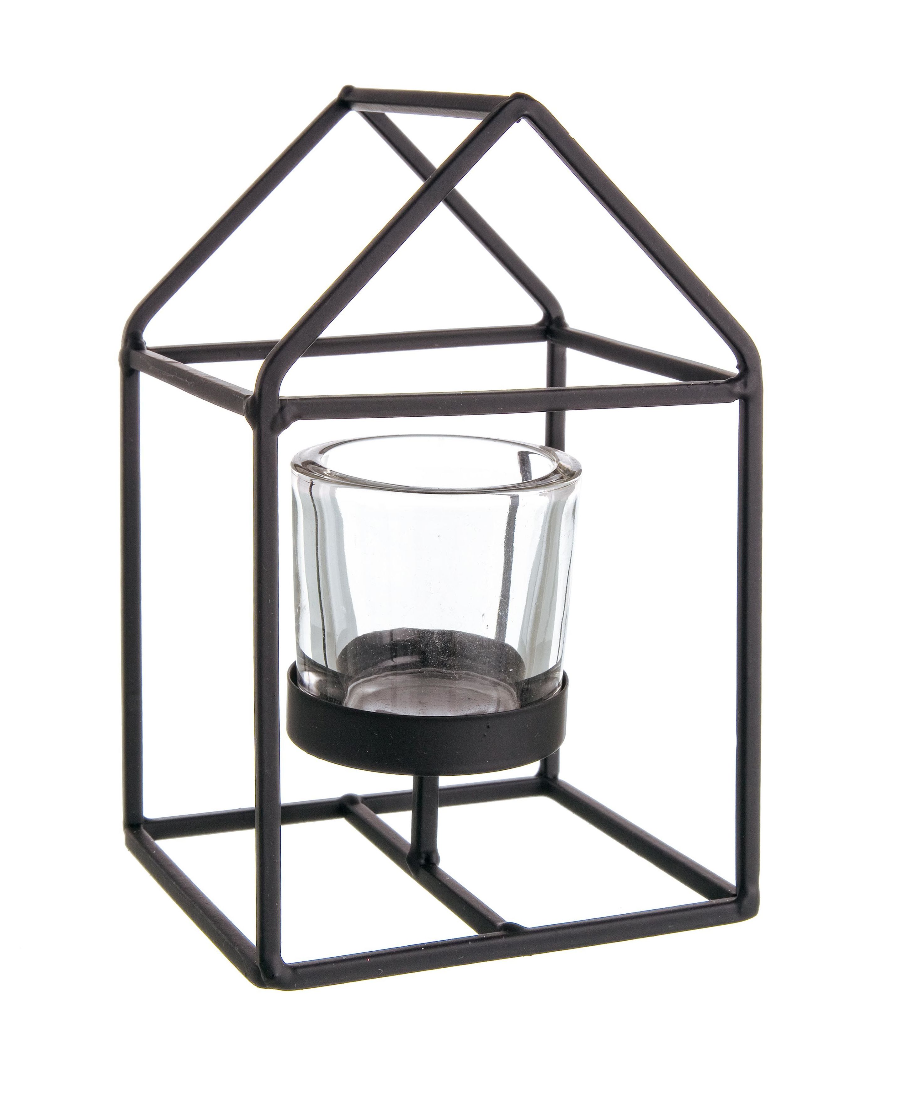 Porta velas metal y cristal Porta velas metal y cristal