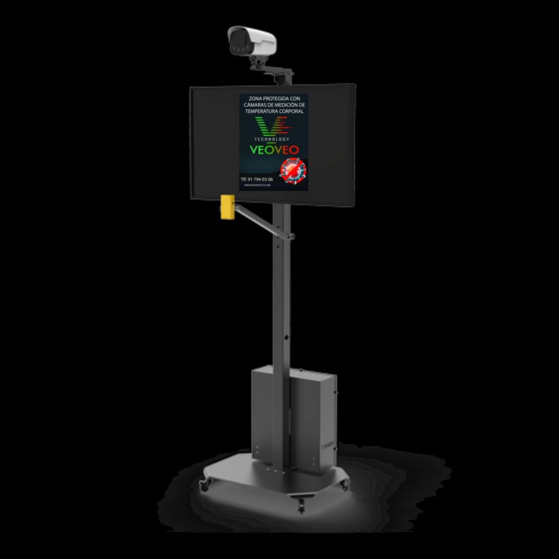Sistema de medición de temperatura con pantalla y conteo de personas Sistema de medición de temperatura con pantalla y conteo de personas