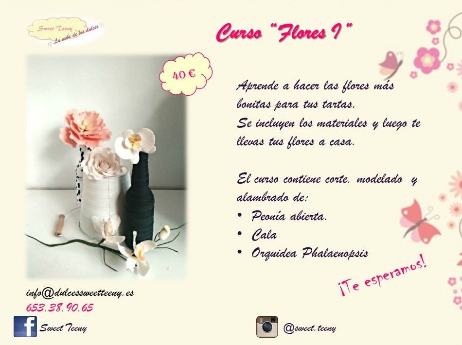 curso de flores en pasta de flores sesión 1 curso de flores en pasta de flores sesión 1