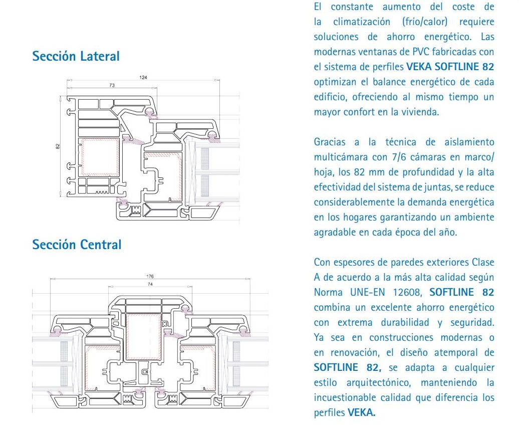 Softline 82mm: SISTEMAS DE VENTANAS de Ventanas Climathermik Softline 82mm: SISTEMAS DE VENTANAS de Ventanas Climathermik