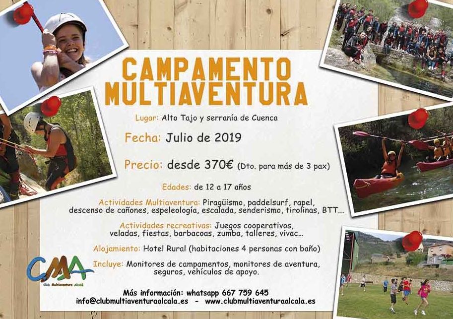 CAMPAMENTO MULTIAVENTURA: CALENDARIO DE ACTIVIDADES de Asdón Multiaventura CAMPAMENTO MULTIAVENTURA: CALENDARIO DE ACTIVIDADES de Asdón Multiaventura