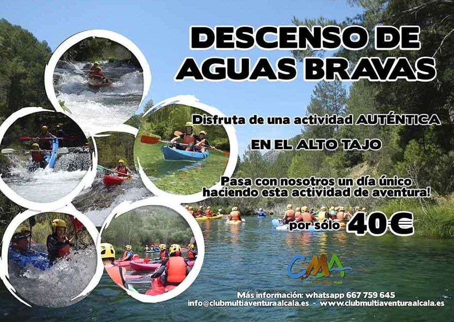 DIA 8 Junio Aguas Bravas Alto Tajo: CALENDARIO DE ACTIVIDADES de Asdón Multiaventura DIA 8 Junio Aguas Bravas Alto Tajo: CALENDARIO DE ACTIVIDADES de Asdón Multiaventura