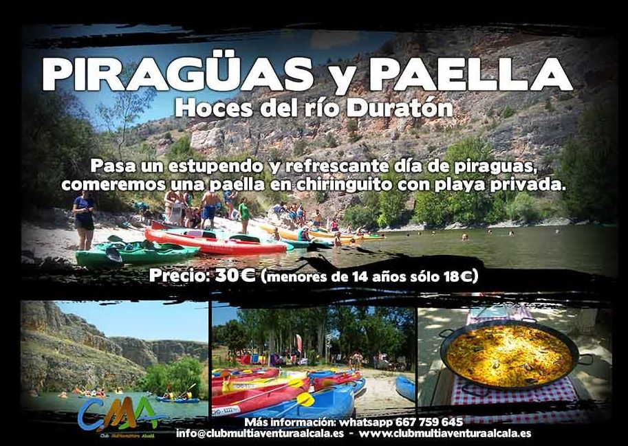 Dia 11 Agosto Piraguismo en el Duratón: CALENDARIO DE ACTIVIDADES de Asdón Multiaventura Dia 11 Agosto Piraguismo en el Duratón: CALENDARIO DE ACTIVIDADES de Asdón Multiaventura