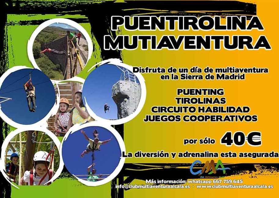 DIA 23 Junio Puenting + circuito multiaventura con tirolina: CALENDARIO DE ACTIVIDADES de Asdón Multiaventura DIA 23 Junio Puenting + circuito multiaventura con tirolina: CALENDARIO DE ACTIVIDADES de Asdón Multiaventura