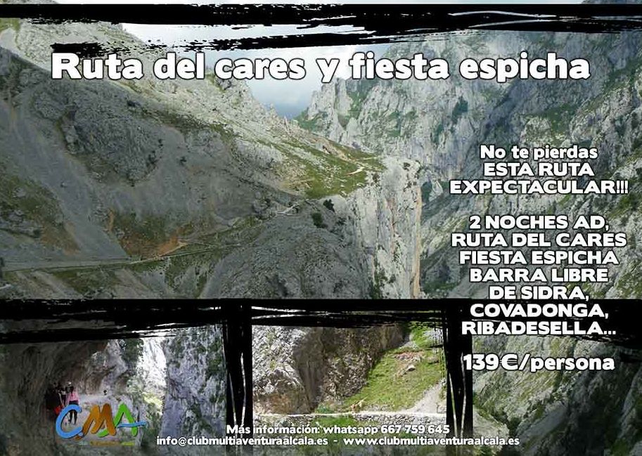 DIA 20 - 22 Septiembre Ruta del Cares: CALENDARIO DE ACTIVIDADES de Asdón Multiaventura DIA 20 - 22 Septiembre Ruta del Cares: CALENDARIO DE ACTIVIDADES de Asdón Multiaventura