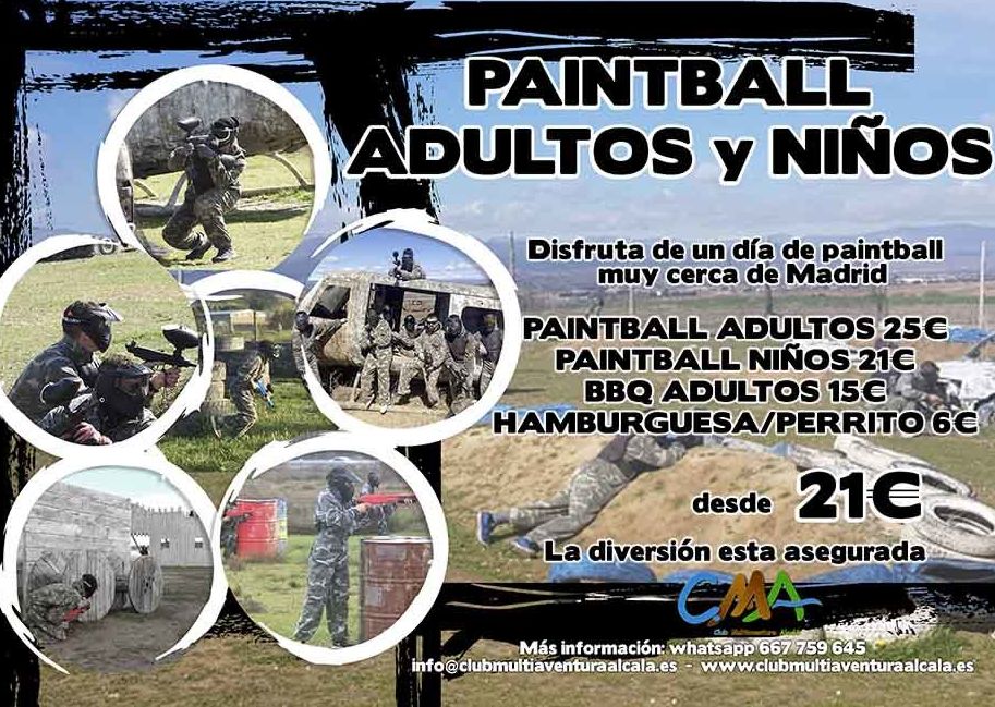 Dia 26 de Mayo Paintball Adultos y Familiar: CALENDARIO DE ACTIVIDADES de Asdón Multiaventura Dia 26 de Mayo Paintball Adultos y Familiar: CALENDARIO DE ACTIVIDADES de Asdón Multiaventura