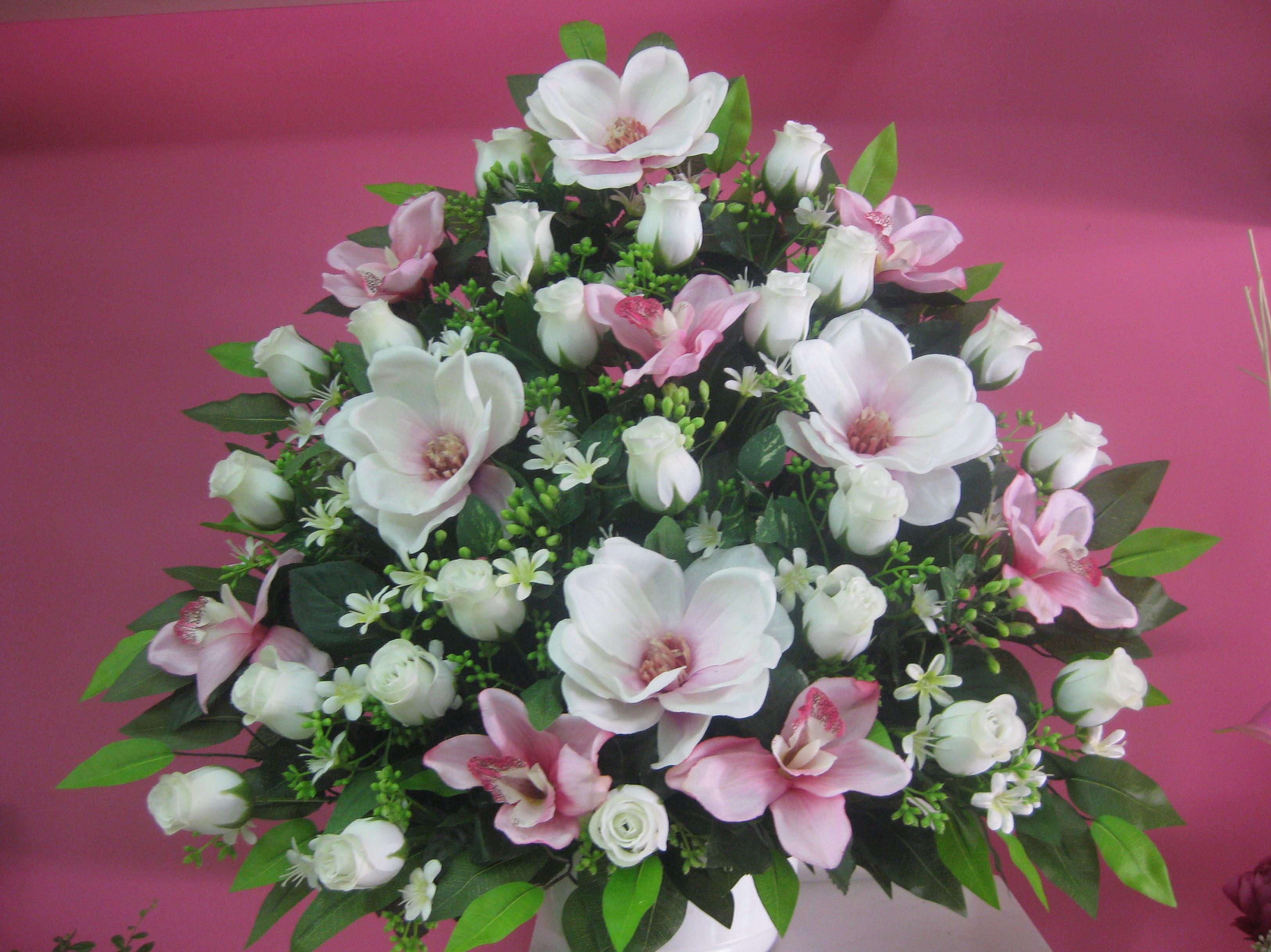 centro artificial de magnolias y rosas centro artificial de magnolias y rosas