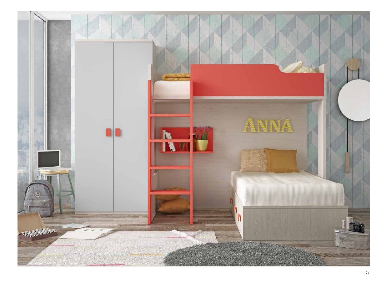 Dormitorio juvenil Caramelo: Catálogos de muebles de Muebles Salvador Dormitorio juvenil Caramelo: Catálogos de muebles de Muebles Salvador