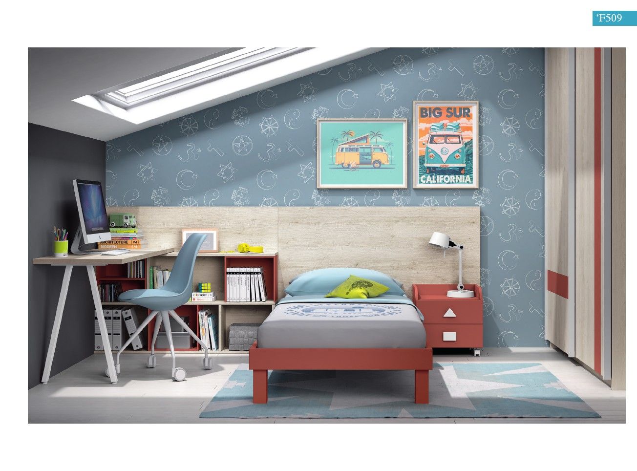 Dormitorio juvenil Formas: Catálogos de muebles de Muebles Salvador Dormitorio juvenil Formas: Catálogos de muebles de Muebles Salvador