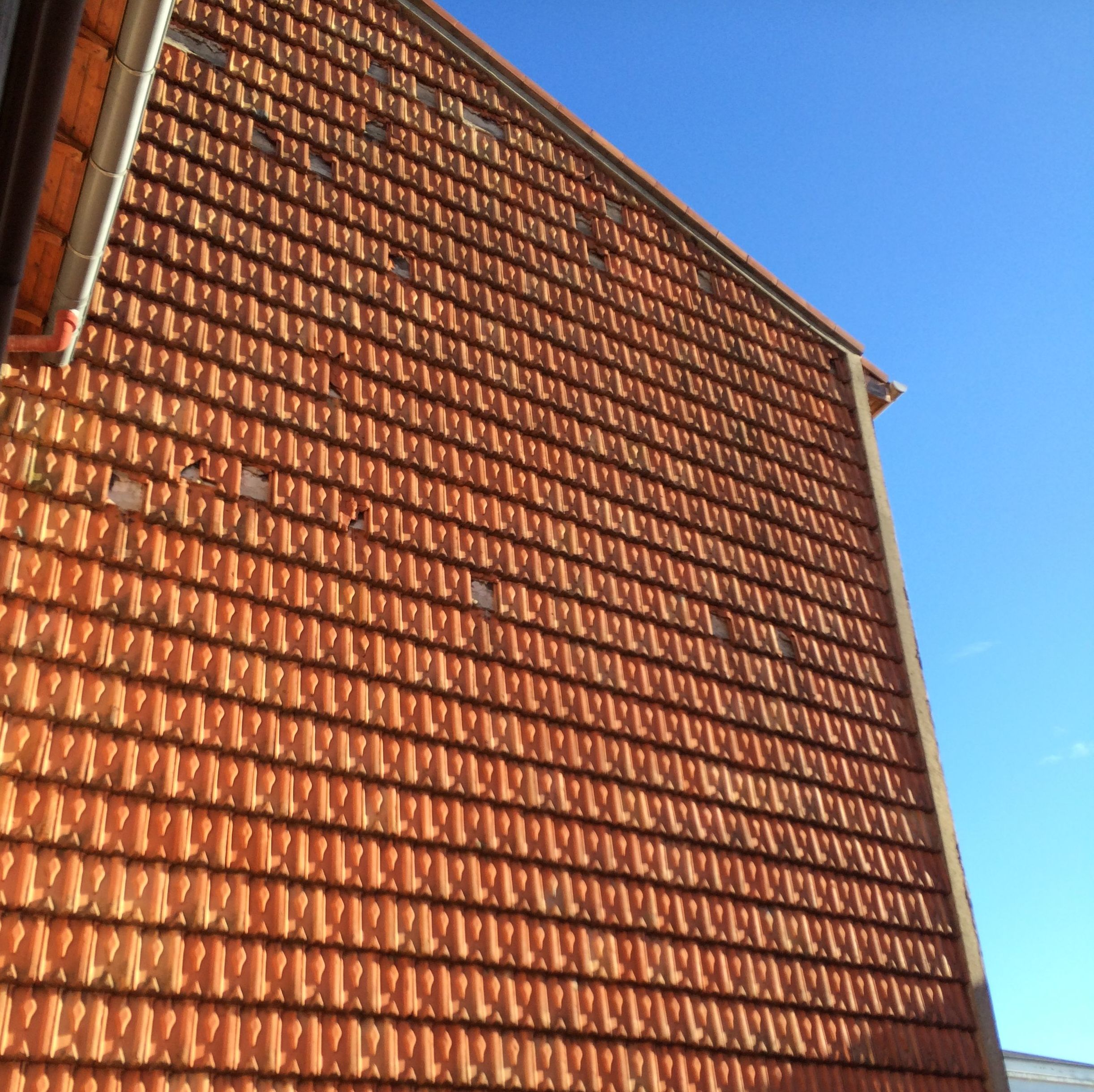 Rehabilitación de fachadas de tejas en Santander.