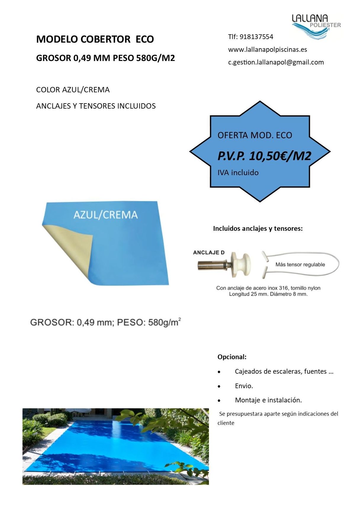 COBERTOR MODELO ECO COBERTOR MODELO ECO