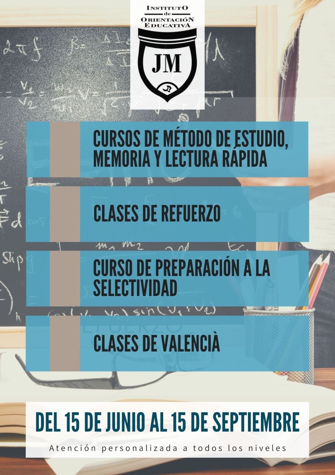 CURSOS DE VERANO 2020 : Nuestros Cursos de Instituto de Orientación Educativa JM CURSOS DE VERANO 2020 : Nuestros Cursos de Instituto de Orientación Educativa JM