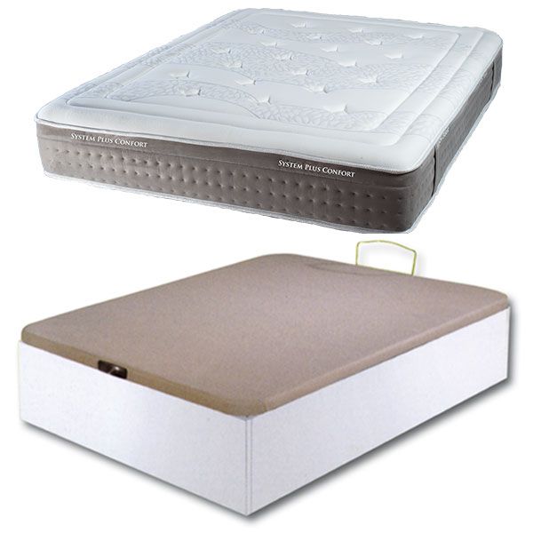 Colchón de alta gama de Visco y Gel. Cara A con 4cm de viscoelástica, con núcleo HR. Cara B con 4cm de Visco y Gel microperforado que aporta frescor y ventilación. Canapé de madera de gran capacidad con tres colores a elegir: blanco, wengue y cerezo. ¡¡A Colchón de alta gama de Visco y Gel. Cara A con 4cm de viscoelástica, con núcleo HR. Cara B con 4cm de Visco y Gel microperforado que aporta frescor y ventilación. Canapé de madera de gran capacidad con tres colores a elegir: blanco, wengue y cerezo. ¡¡A