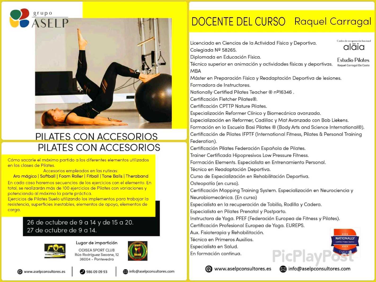 CURSO PILATES CON ACCESORIOS CURSO PILATES CON ACCESORIOS