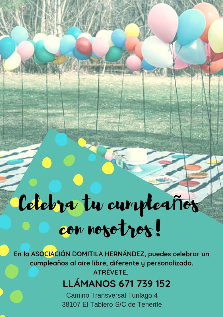 Celebración de cumpleaños infantiles en Tenerife: Proyectos y Servicios de Asociación Domitila