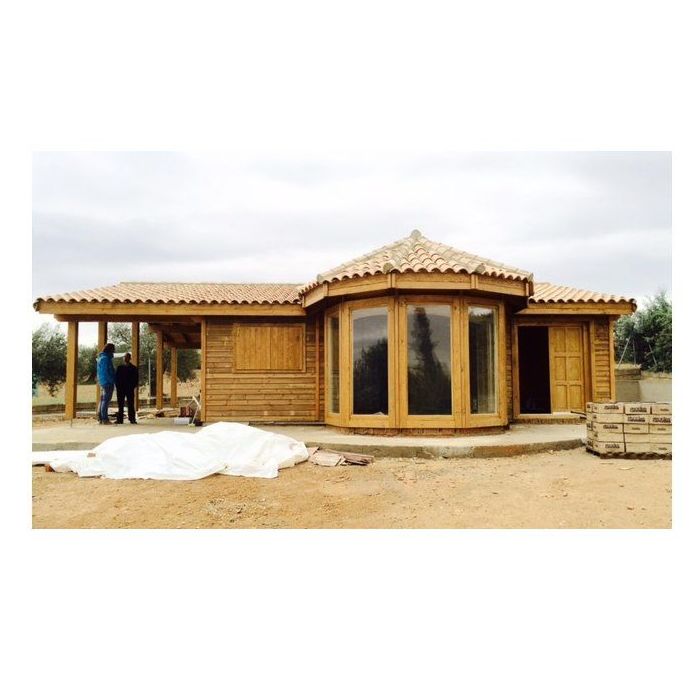 Daniela Porche (101 m2): Casas de madera de 5SCC Casas de Madera Daniela Porche (101 m2): Casas de madera de 5SCC Casas de Madera