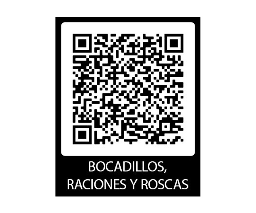 QR de bocadillos, raciones y roscas: ¿Qué ofrecemos? de Restaurante El Alcázar QR de bocadillos, raciones y roscas: ¿Qué ofrecemos? de Restaurante El Alcázar