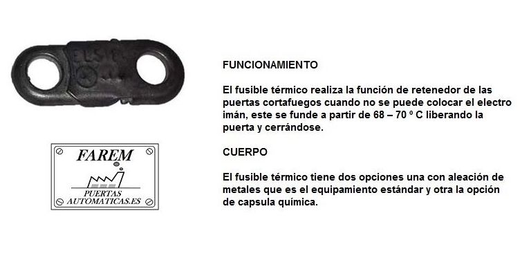 FUSIBLE TÉRMICO FUSIBLE TÉRMICO