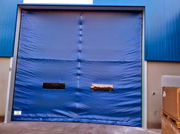 Puerta rápida enrollable autorreparable con contrapesos Puerta rápida enrollable autorreparable con contrapesos