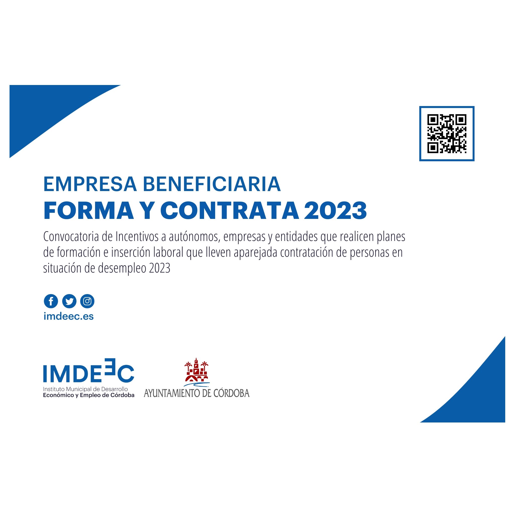 Empresa Beneficiaria Forma y Contrata 2023