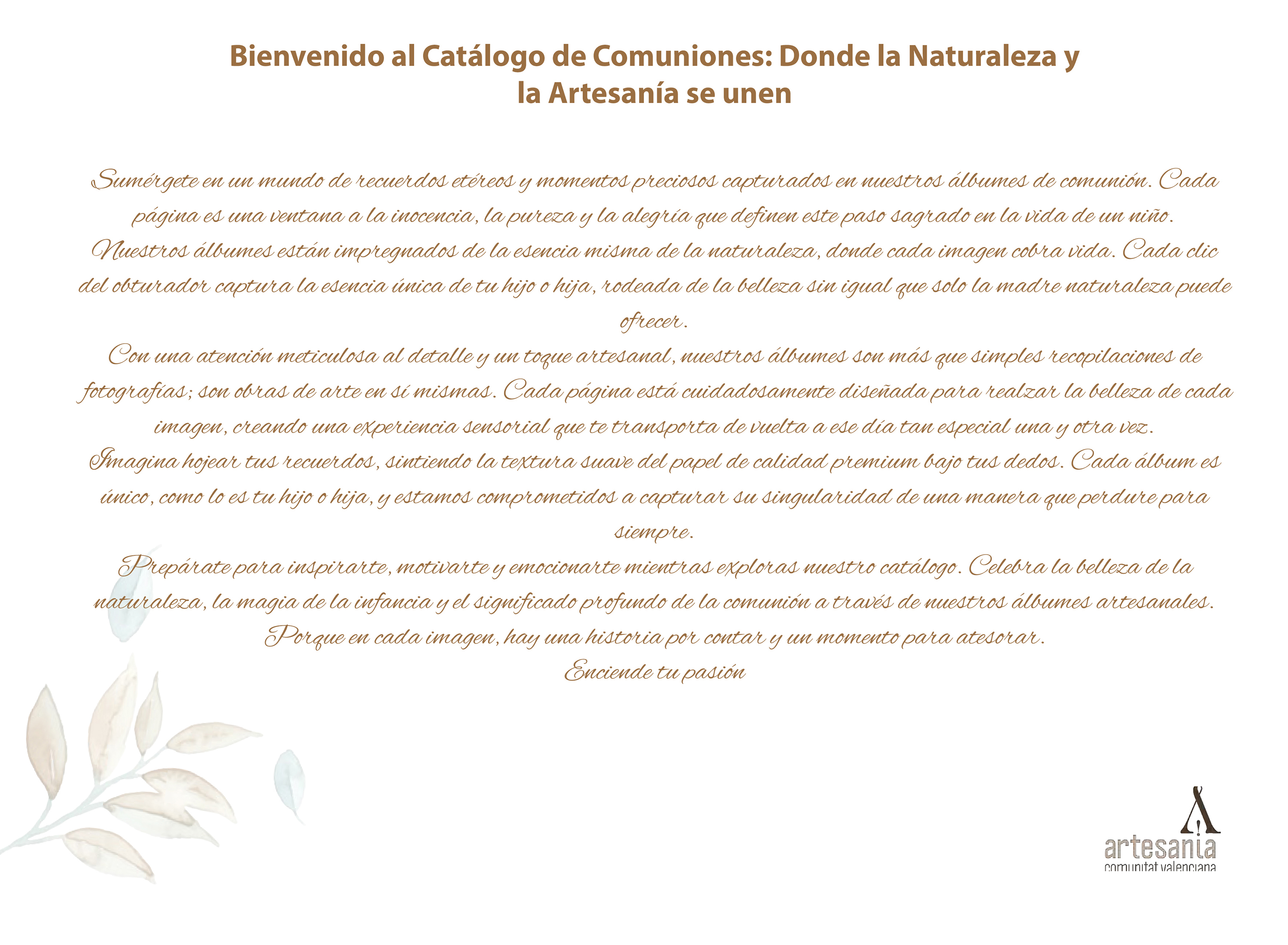 COMUNIONES 2024: Catálogo de Valencia Color