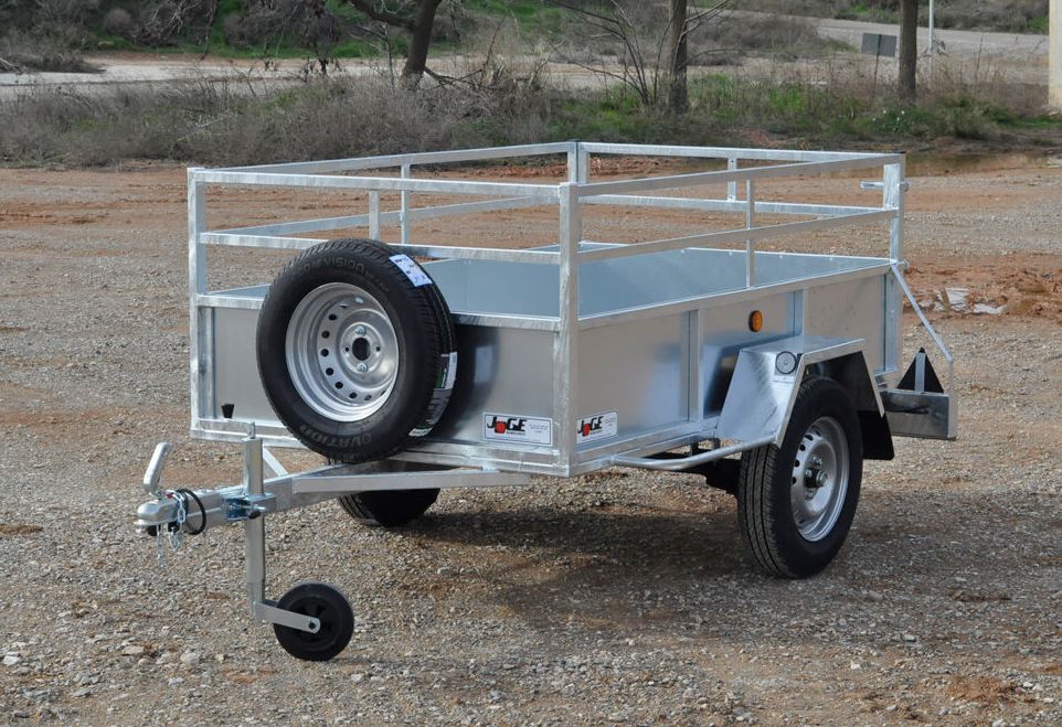 750kg - Galvanizado - Puerta trasera abatible y desmontable 750kg - Galvanizado - Puerta trasera abatible y desmontable