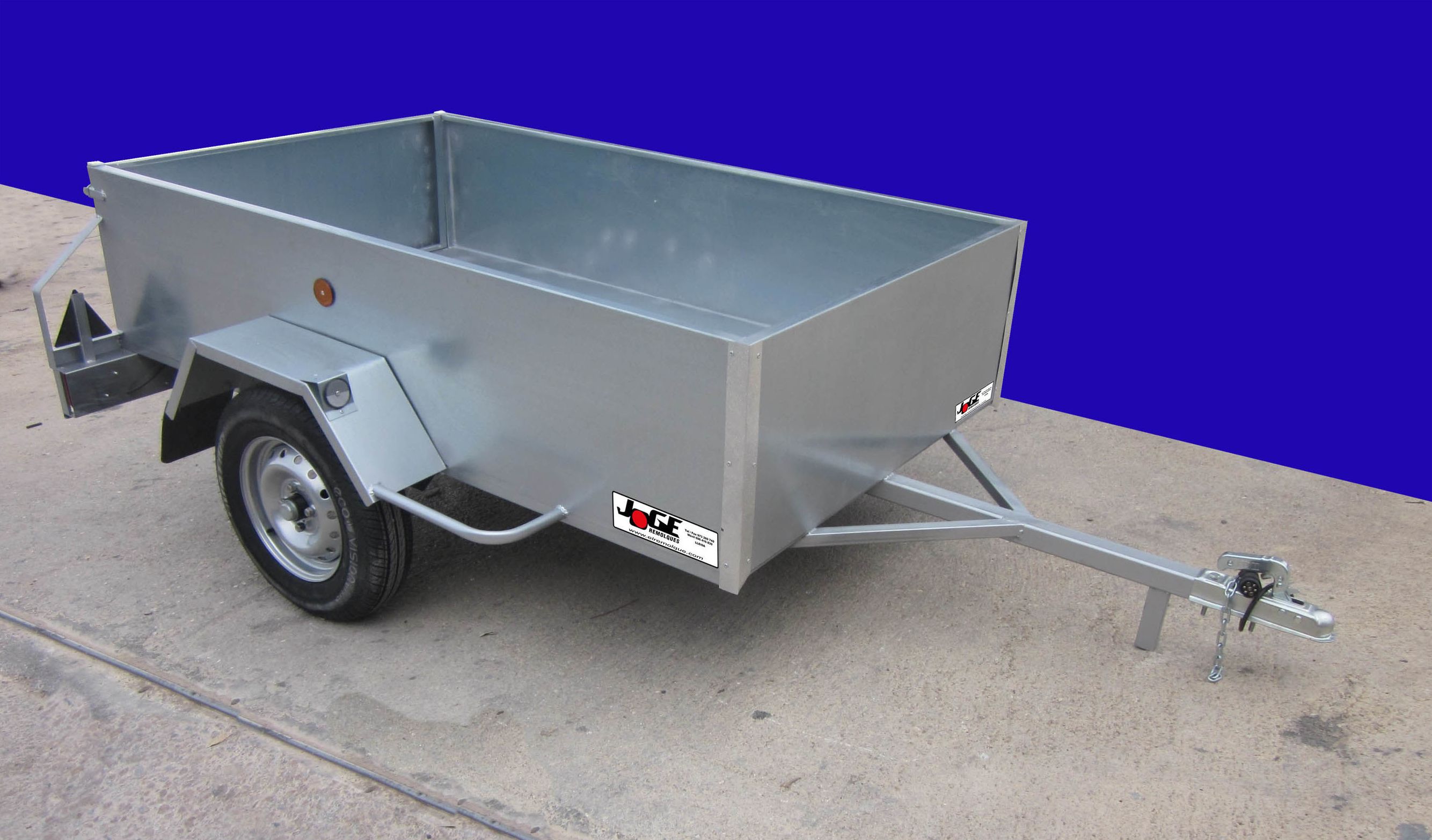 500 Kg Galvanizado Ruedas 13" - Puerta trasera 500 Kg Galvanizado Ruedas 13" - Puerta trasera