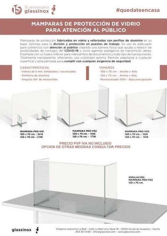 Mamparas de protección de vidrio para atención al publico : Servicios de Cristalería Fernando Mamparas de protección de vidrio para atención al publico : Servicios de Cristalería Fernando
