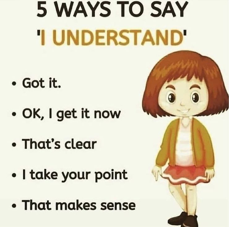 5 formas de decir Entiendo
