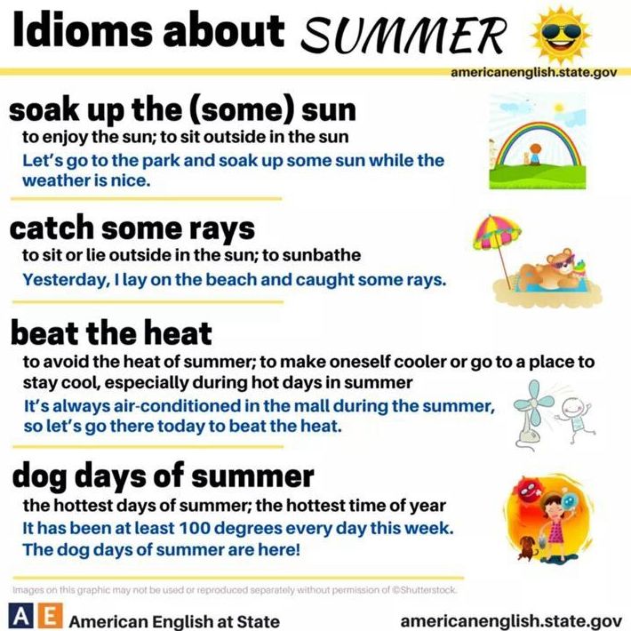 Idioms about Summer }}