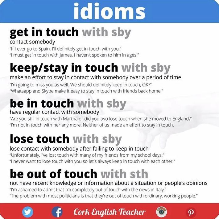 Idioms: touch