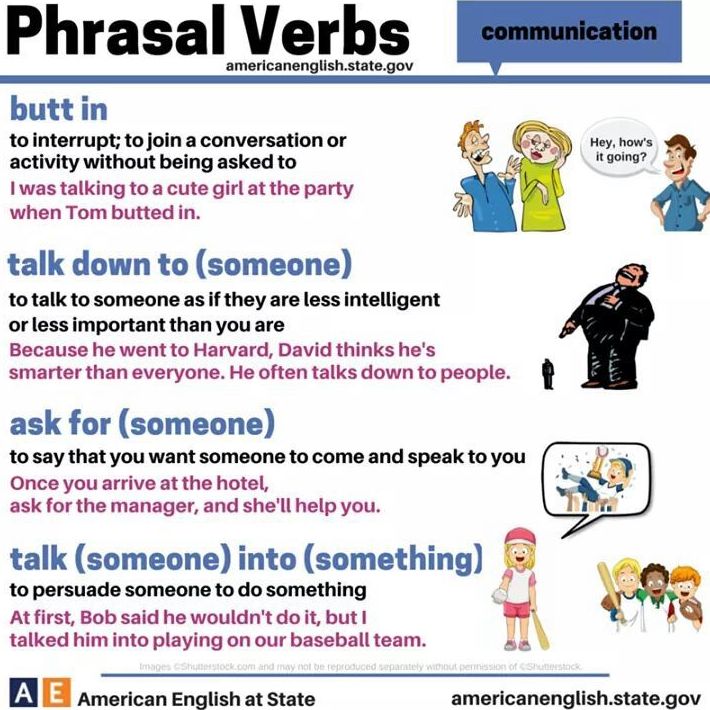 Phrasal verbs: communication