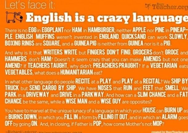 English is a crazy language