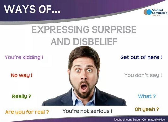 Ways of expressing surprise and disbelief