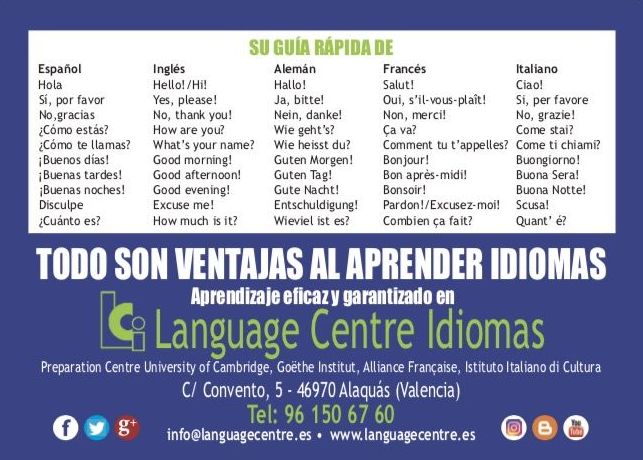 Language Centre. Idiomas. Todo son ventajas al aprender idiomas
