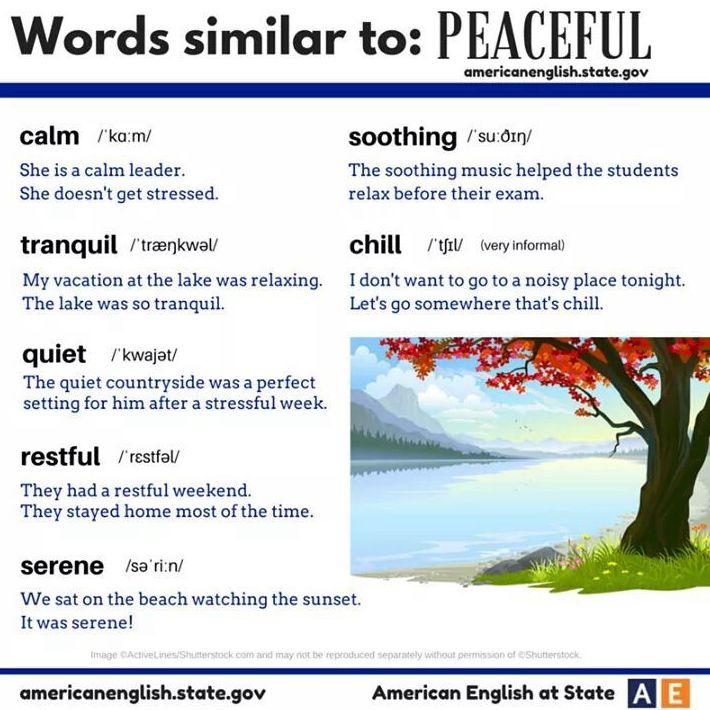 Words Similar To Peaceful 