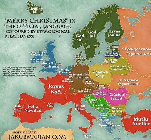 Feliz navidad en las diferentes lenguas europeas!  }}